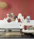 Wall covering Elitis Flower Power Tigre et Dragon TP 307 01 - Panoramique