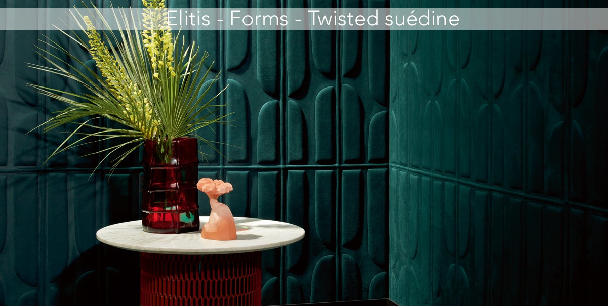 Elitis forms twisted suedine